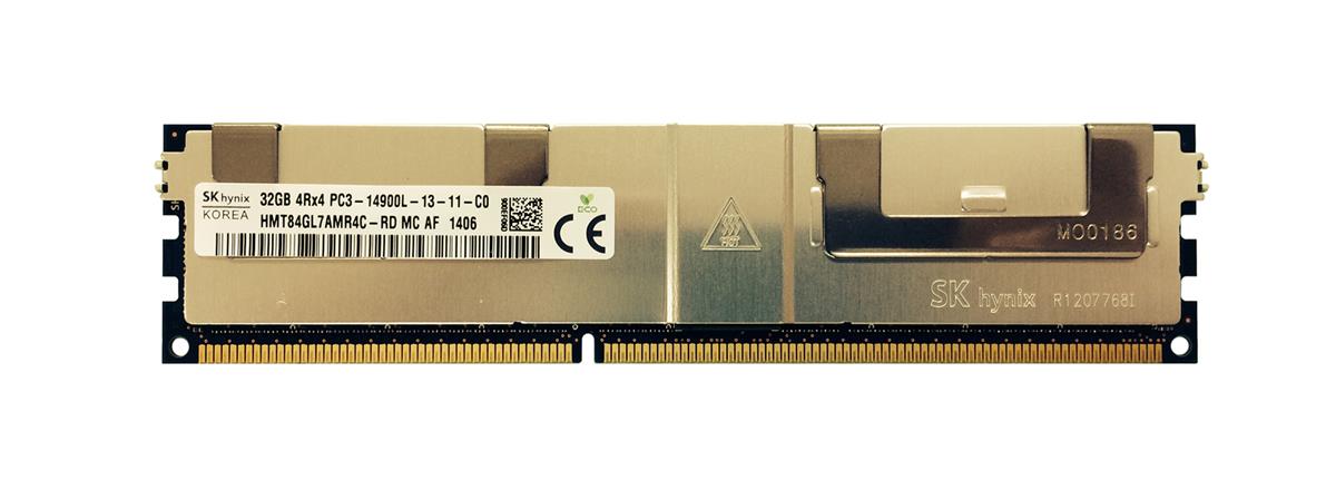 HMT84GL7AMR4C-RDMC-AF Hynix 32GB PC3-14900 DDR3-1866MHz ECC Registered CL13 240-Pin Load Reduced DIMM Quad Rank Memory Module