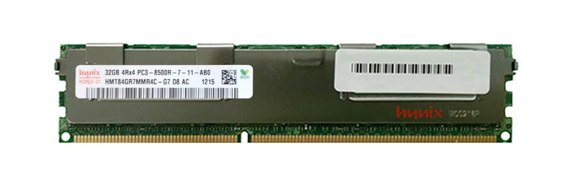 HMT84GR7MMR4C-G7D8 Hynix 32GB PC3-8500 DDR3-1066MHz ECC Registered CL7 240-Pin DIMM Quad Rank Memory Module
