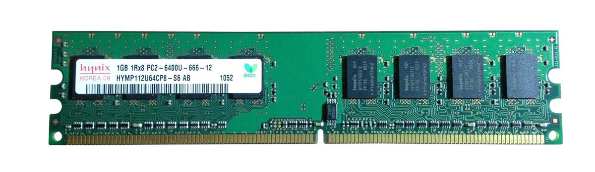 HYMP112U64CP8-S6 Hynix 1GB PC2-6400 DDR2-800MHz non-ECC Unbuffered CL6 240-Pin DIMM Single Rank Memory Module