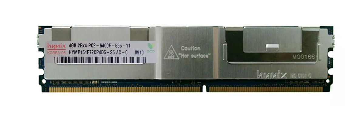 HYMP151F72CP4D5-S5-AC-C Hynix 4GB PC2-6400 DDR2-800MHz ECC Fully Buffered CL5 240-Pin DIMM Dual Rank Memory Module