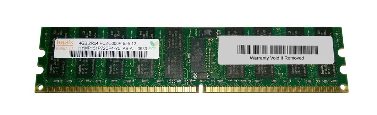 HYMP151P72CP4-Y5-AB-A Hynix 4GB PC2-5300 DDR2-667MHz ECC Registered CL5 240-Pin DIMM Dual Rank Memory Module