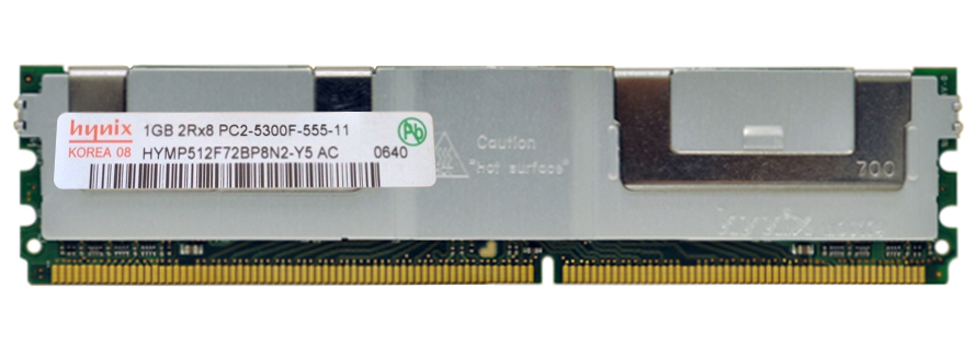 HYMP512F72BP8N2-Y5 Hynix 1GB PC2-5300 DDR2-667MHz ECC Fully Buffered CL5 240-Pin DIMM Dual Rank Memory Module