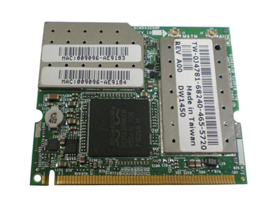 J4781 Dell Wireless Networking Cards Wireless 1450 Internal Wireless (802.11a/b/g, 54Mbps) MPCI Card