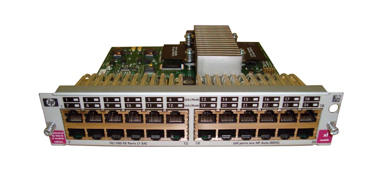 J4820-60301 HP ProCurve Switch XL 24-Ports 10/100Base-TX Fast Ethernet Expansion Module RJ-45 Conncetors (Refurbished)