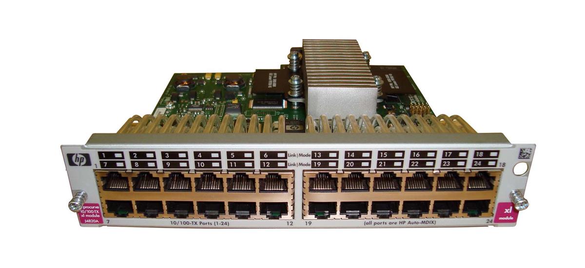 J4820-69301 HP ProCurve Switch XL 24-Ports 10/100Base-TX Fast Ethernet Expansion Module RJ-45 Conncetors (Refurbished)