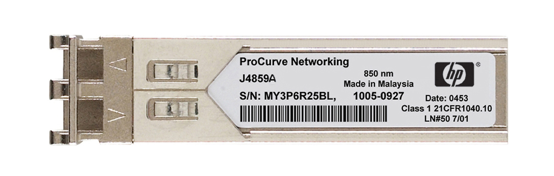 J4859A-GEN HP ProCurve 1Gbps 1000Base-LX Single-mode Fiber 10km 1310nm Duplex LC Connector SFP Transceiver Module