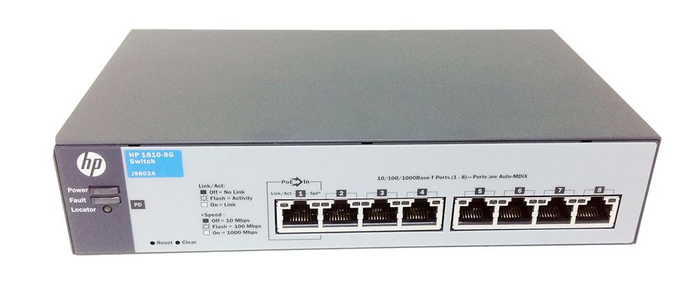 J9802AR HP Networking 1810-8g V2 Rackmount Switch (Refurbished)
