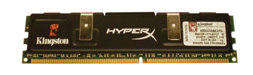 KRX3200AK2/2G Kingston HyperX 2GB Kit (2 X 1GB) PC3200 DDR-400MHz Registered ECC CL3 184-Pin DIMM 2.5V Memory