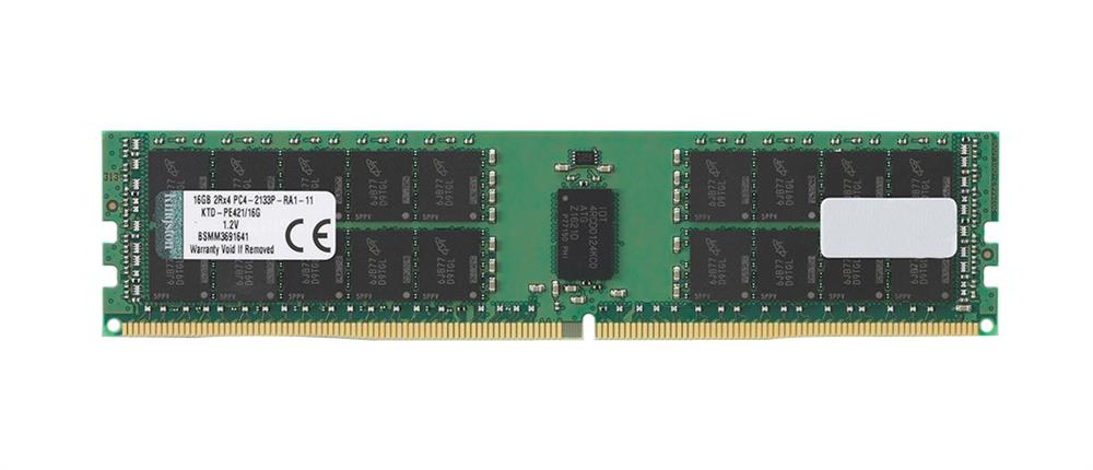 KTD-PE421/16G Kingston 16GB PC4-17000 DDR4-2133MHz ECC Registered CL15 288-Pin DIMM 1.2V Dual Rank Memory Module