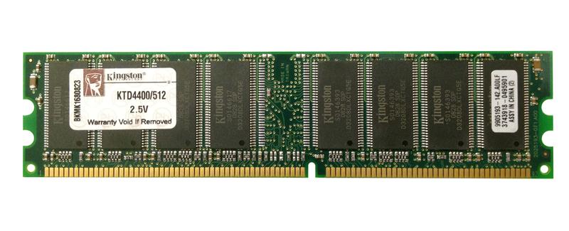 KTD4400/512 Kingston 512MB PC2100 DDR-266MHz non-ECC Unbuffered CL2.5 184-Pin DIMM 2.5V Memory Module for Dell 311-1325; 311-1714