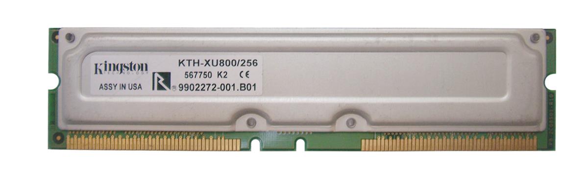 KTH-XU800/256 Kingston Rambus 256MB Kit (2 X 128MB) PC800 800MHz ECC 184-Pin RDRAM RIMM Memory for HP A6081A, D9519A