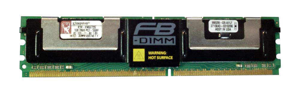 KTH-XW667/2G Kingston 2GB Kit (2 X 1GB) PC2-5300 DDR2-667MHz ECC Fully Buffered CL5 240-Pin DIMM Dual Rank Memory 397411-B21, EM160AA