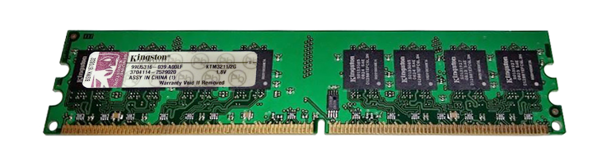 KTM3211/2G Kingston 2GB PC2-4200 DDR2-533MHz non-ECC Unbuffered CL4 240-Pin DIMM Memory Module for IBM 30R5123 and 73P4973 30R5123,73P4973