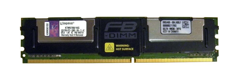 KTM5780/16G Kingston 16GB Kit (2 X 8GB) PC2-5300 DDR2-667MHz ECC Fully Buffered CL5 240-Pin DIMM Dual Rank Memory for IBM