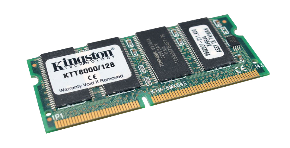 KTT8000/128 Kingston 128MB PC66 66MHz non-ECC Unbuffered CL2 144-Pin SoDimm Memory Module