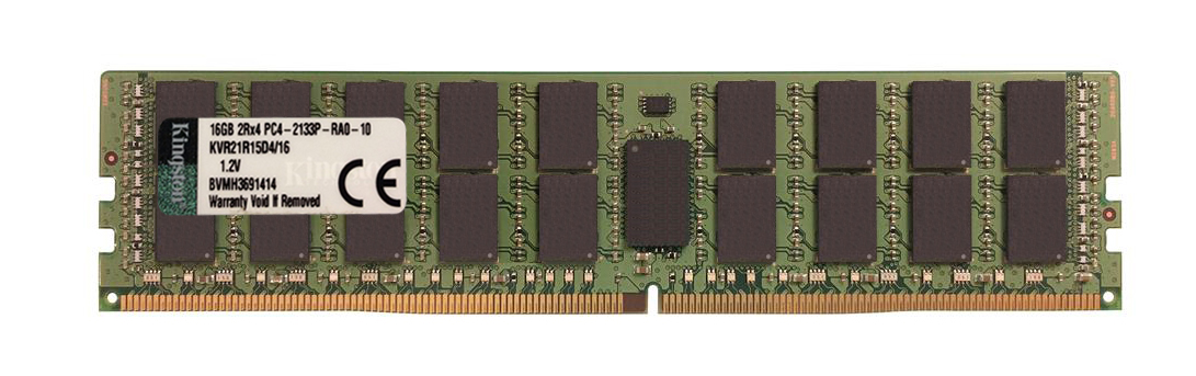 KVR21R15D4/16 Kingston 16GB PC4-17000 DDR4-2133MHz Registered ECC CL15 288-Pin DIMM 1.2V Dual Rank Memory Module w/TS