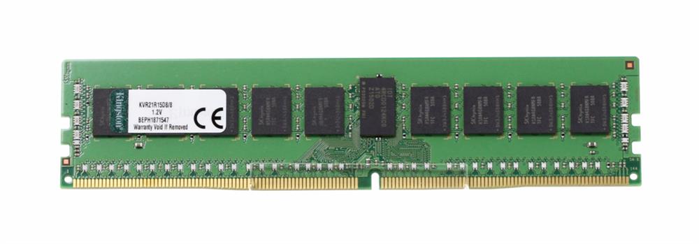 KVR21R15D8/8 Kingston 8GB PC4-17000 DDR4-2133MHz ECC Registered CL15 288-Pin DIMM 1.2V Dual Rank x8 Memory Module w/TS
