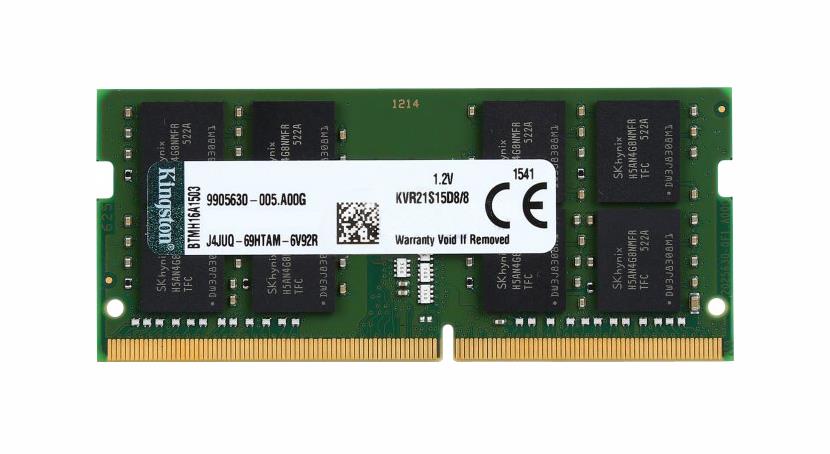 KVR21S15D8/8 Kingston 8GB PC4-17000 DDR4-2133MHz non-ECC Unbuffered CL15 260-Pin SoDimm 1.2V Dual Rank Memory Module