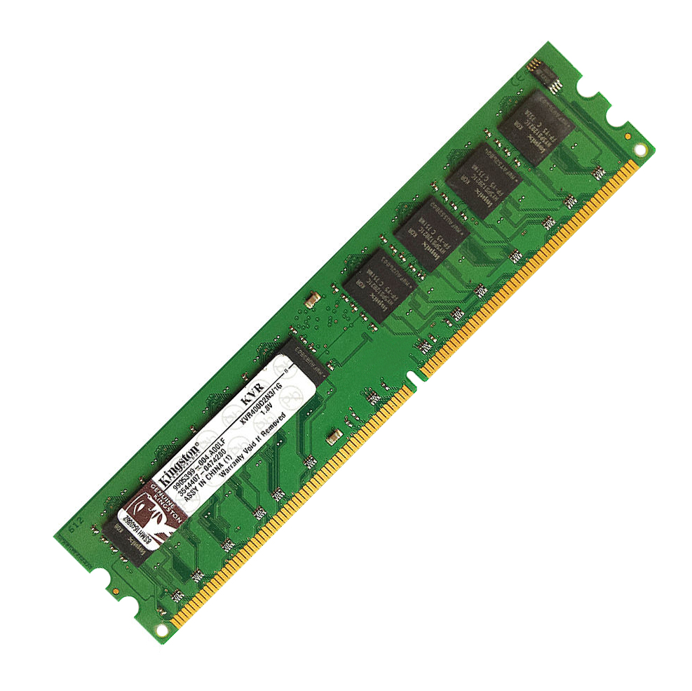 KVR400D2N3/1G Kingston 1GB PC2-3200 DDR2-400MHz non-ECC Unbuffered CL3 240-Pin DIMM Memory Module