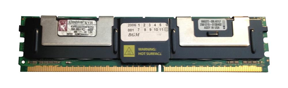 KVR533D2D4F4/2GI Kingston 2GB PC2-4200 DDR2-533MHz ECC Fully Buffered CL4 240-Pin DIMM Dual Rank x4 Memory Module (Intel Validated)