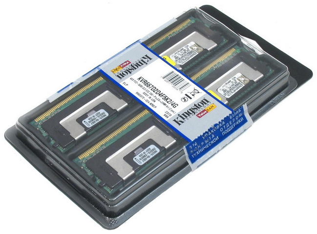 KVR667D2D4F5K2/4G Kingston 4GB Kit (2 X 2GB) PC2-5300 DDR2-667MHz ECC Fully Buffered CL5 240-Pin DIMM Dual Rank x4 Memory