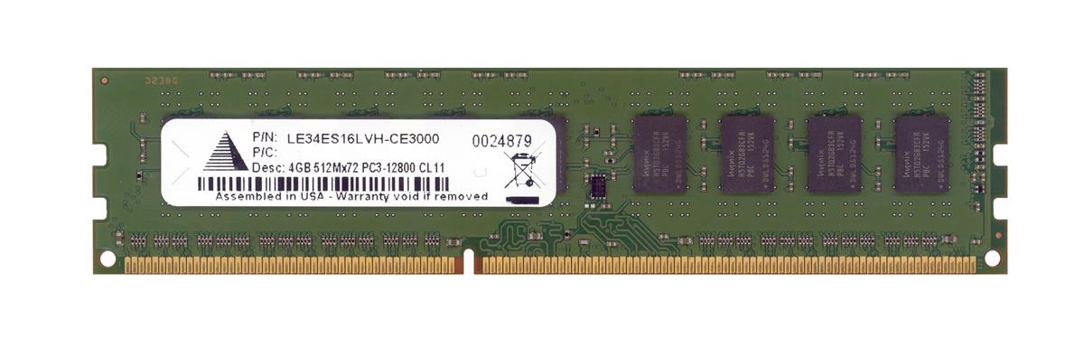 LE34ES16LVH-CE3000 Legacy 4GB PC3-12800 DDR3-1600MHz ECC Unbuffered CL11 240-Pin DIMM Memory Module