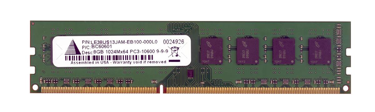 LE38US13JAM-EB100-000L0 Legacy 8GB PC3-10600 DDR3-1333MHz non-ECC Unbuffered CL9 240-Pin DIMM 1.35V Low Voltage Memory Module