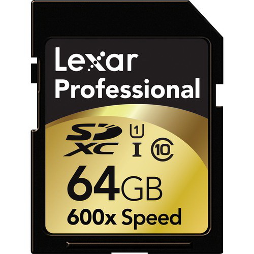LSD64GCTBNA600 Lexar 64GB 600x Class 10 SDXC UHS-I Flash Memory Card