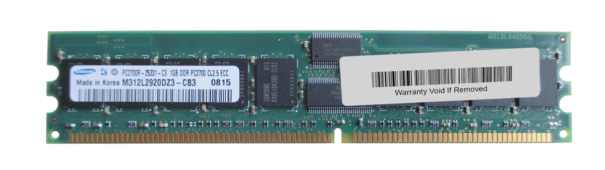 M312L2920DZ3-CB3 Samsung 1GB PC2700 DDR-333MHz Registered ECC CL2.5 184-Pin DIMM 2.5V Memory Module
