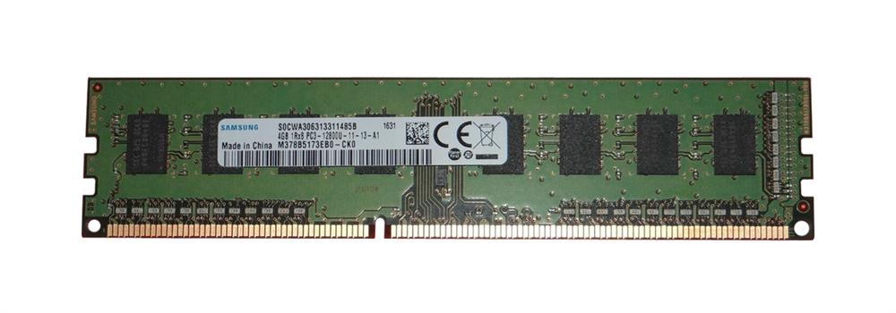 M378B5173EB0-CK0 Samsung 4GB PC3-12800 DDR3-1600MHz non-ECC Unbuffered CL11 240-Pin DIMM Single Rank Memory Module