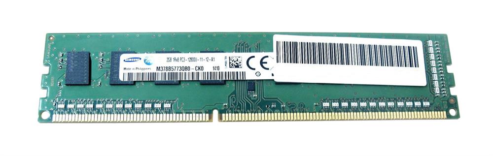 M378B5773QB0-CK0 Samsung 2GB PC3-12800 DDR3-1600MHz non-ECC Unbuffered CL11 240-Pin DIMM Single Rank Memory Module