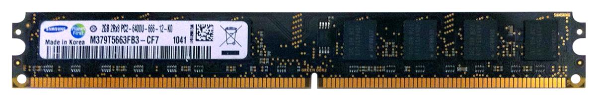 M379T5663FB3-CF7 Samsung 2GB PC2-6400 DDR2-800MHz non-ECC Unbuffered CL6 240-Pin DIMM Very Low Profile (VLP) Memory Module