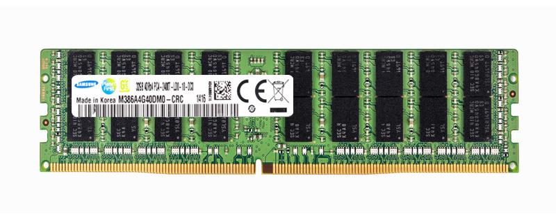 M386A4G40DM0-CRC Samsung 32GB PC4-19200 DDR4-2400MHz Registered ECC CL17 288-Pin Load Reduced DIMM 1.2V Quad Rank Memory Module