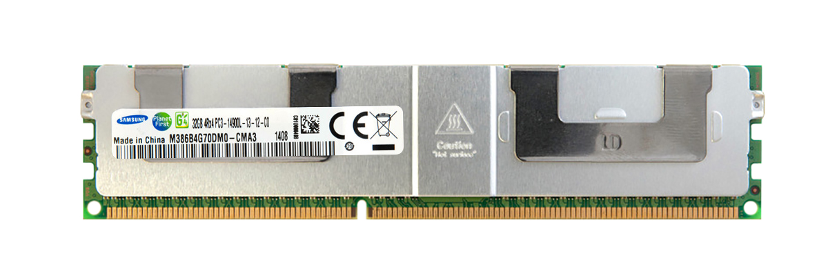 M386B4G70DM0-CMA3 Samsung 32GB PC3-14900 DDR3-1866MHz ECC Registered CL13 240-Pin Load Reduced DIMM Quad Rank Memory Module