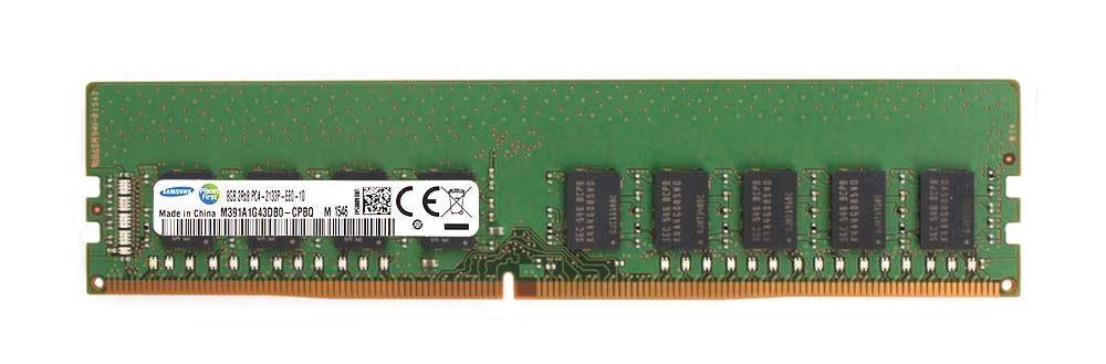 M391A1G43DB0-CPBQ Samsung 8GB PC4-17000 DDR4-2133MHz ECC Unbuffered CL15 288-Pin DIMM 1.2V Dual Rank Memory Module