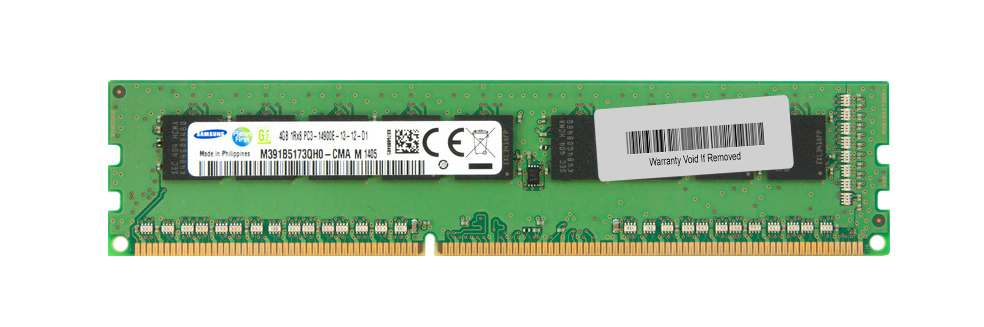 M391B5173QH0-CMA Samsung 4GB PC3-14900 DDR3-1866MHz ECC Unbuffered CL13 240-Pin DIMM Single Rank Memory Module