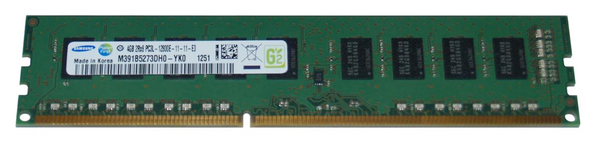 M391B5273DH0-YK0 Samsung 4GB PC3-12800 DDR3-1600MHz ECC Unbuffered CL11 240-Pin DIMM 1.35V Low Voltage Dual Rank Memory Module