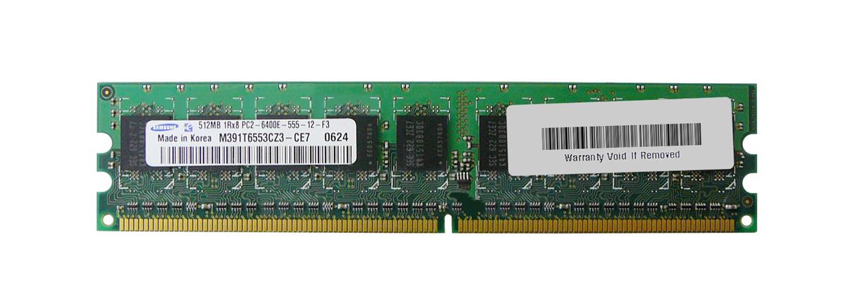 M391T6553CZ3-CE7 Samsung 512MB PC2-6400 DDR2-800MHz ECC Unbuffered CL5 240-Pin DIMM Single Rank Memory Module