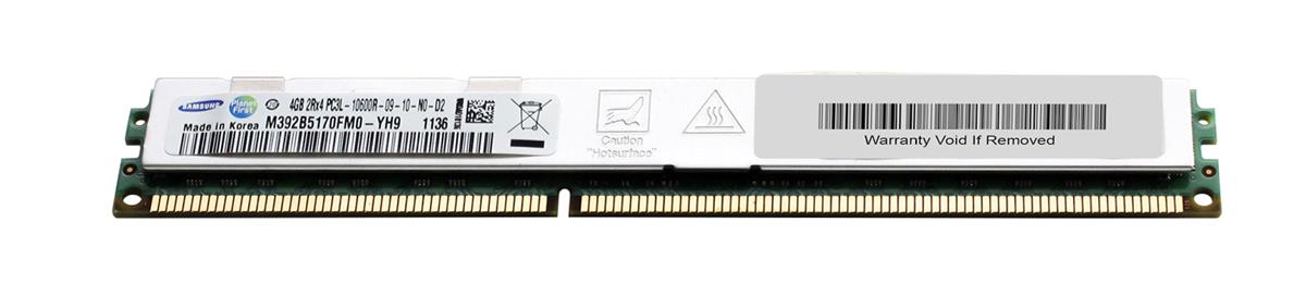 M392B5170FM0-YH9 Samsung 4GB PC3-10600 DDR3-1333MHz ECC Registered CL9 240-Pin DIMM 1.35V Low Voltage Very Low Profile (VLP) Dual Rank Memory Module