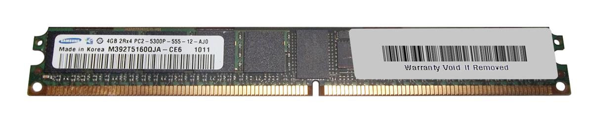 M392T5160QJA-CE6 Samsung 4GB PC2-5300 DDR2-667MHz ECC Registered CL5 240-Pin DIMM Very Low Profile (VLP) Dual Rank Memory Module