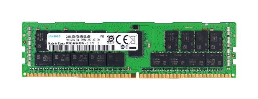 M393A2G40EB2-CTD7Q Samsung 16GB PC4-21300 DDR4-2666MHz Registered ECC CL19 288-Pin DIMM 1.2V Dual Rank Memory Module