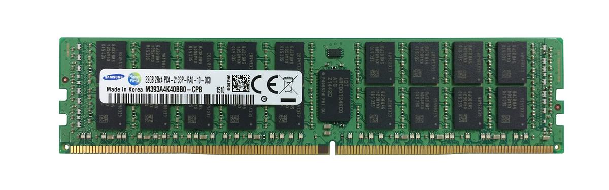 M393A4K40BB0-CPB Samsung 32GB PC4-17000 DDR4-2133MHz Registered ECC CL15 288-Pin DIMM 1.2V Dual Rank Memory Module