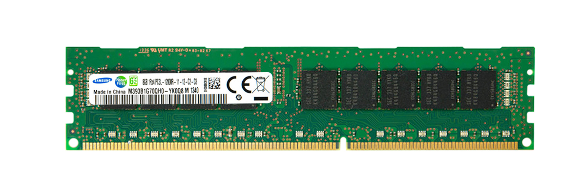 M393B1G70QH0-YK0Q8 Samsung 8GB PC3-12800 DDR3-1600MHz ECC Registered CL11 240-Pin DIMM 1.35V Low Voltage Single Rank Memory Module