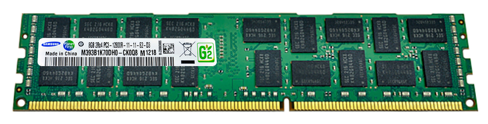 M393B1K70DH0-CK0Q8 Samsung 8GB PC3-12800 DDR3-1600MHz ECC Registered CL11 240-Pin DIMM Dual Rank Memory Module
