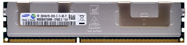 M393B4G70AM0-CF8 Samsung 32GB PC3-8500 DDR3-1066MHz ECC Registered CL7 240-Pin DIMM Quad Rank Memory Module