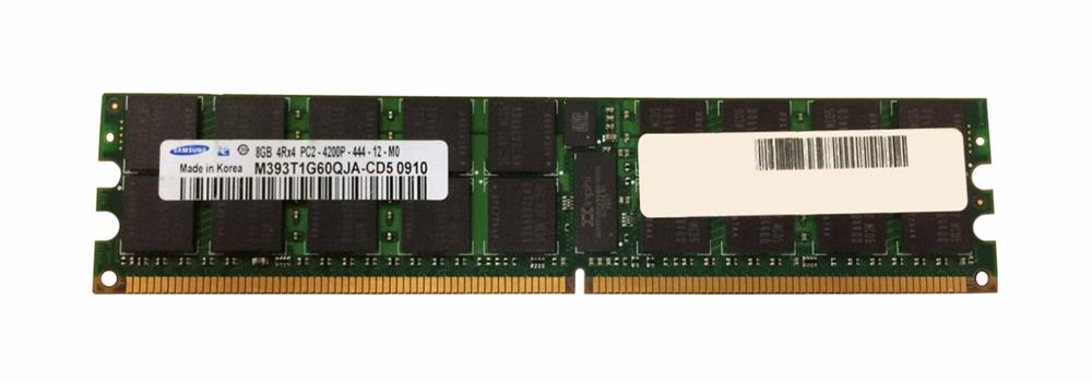M393T1G60QJA-CD5 Samsung 8GB PC2-4200 DDR2-533MHz ECC Registered CL4 240-Pin DIMM Quad Rank Memory Module