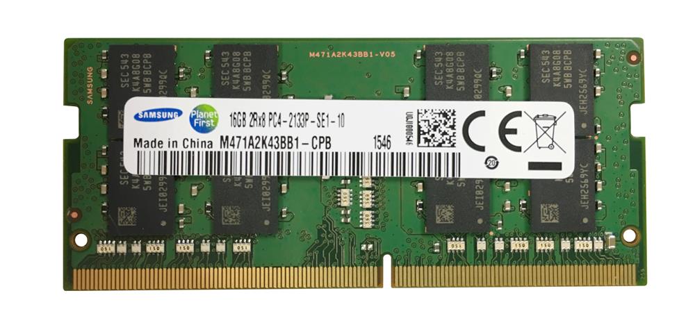 M471A2K43BB1-CPB Samsung 16GB PC4-17000 DDR4-2133MHz non-ECC Unbuffered CL15 260-Pin SoDimm 1.2V Dual Rank Memory Module