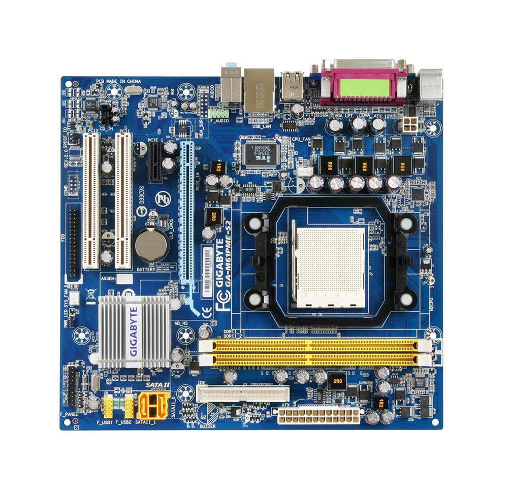 M4L-80042996 Gigabyte Tech GA-M61PME-S2 (rev 2.0) Motherboard