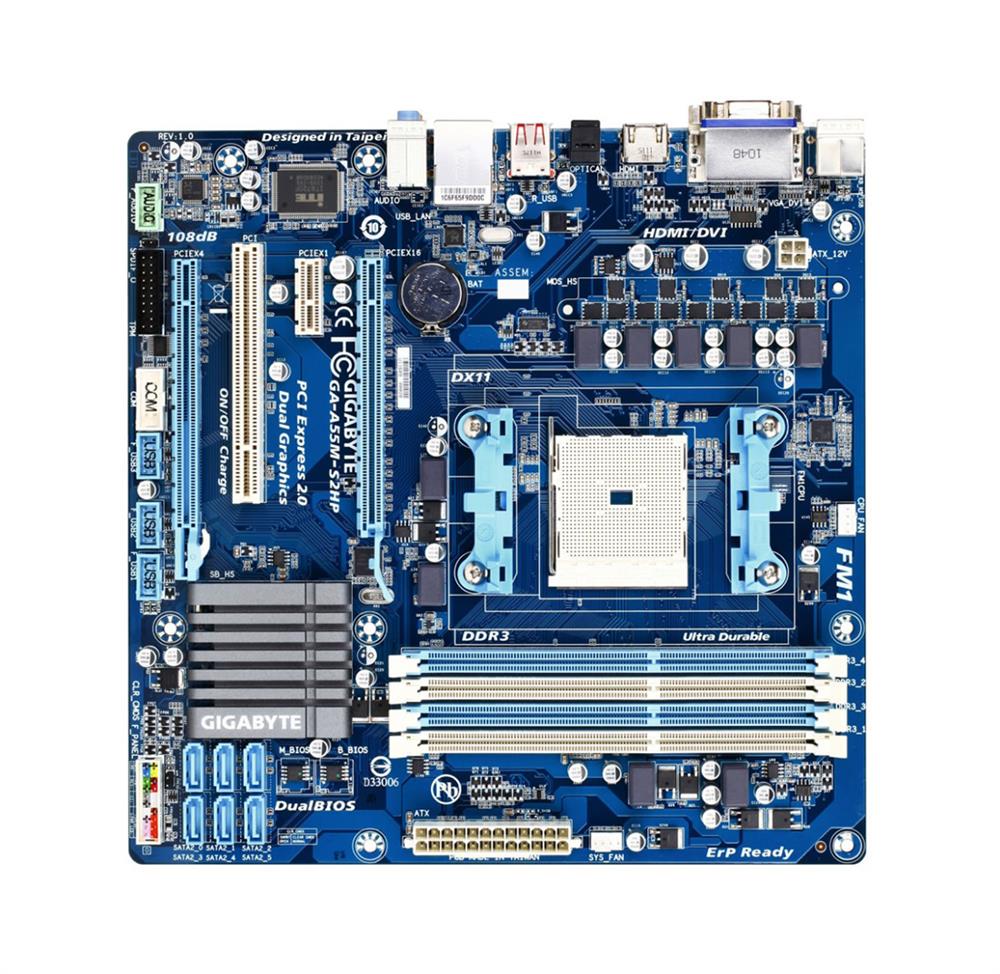 M4L-80091701 Gigabyte Tech GA-A55M-S2HP Motherboard