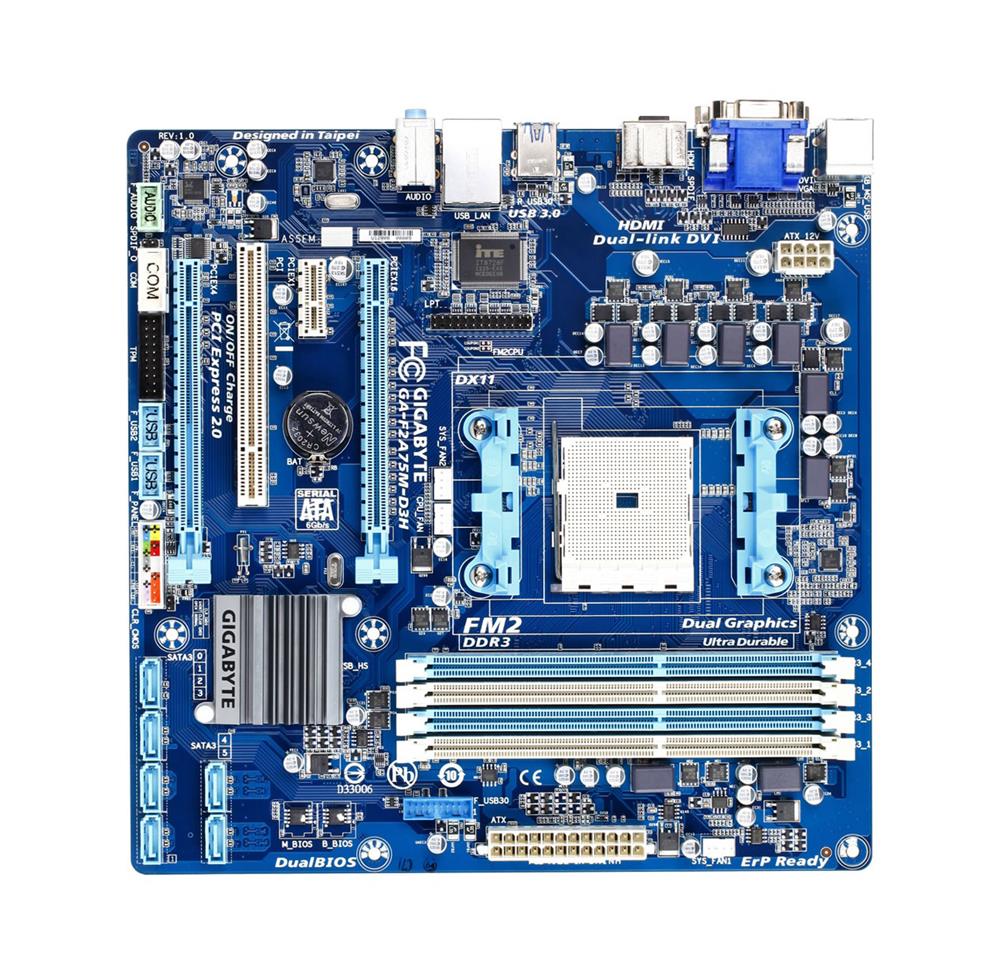 M4L-80091705 Gigabyte Tech GA-F2A75M-D3H Motherboard